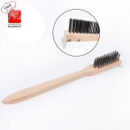 فرچه سیمی دسته چوبی سر کج کاردک‌دار 